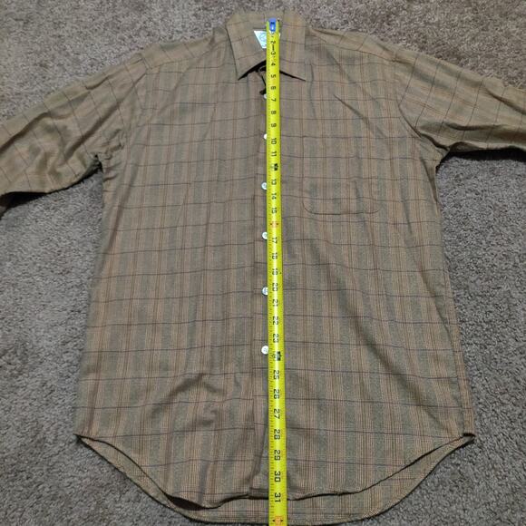 Brooks Brothers Shirt Mens Size S Button Up Light Brown Flannel Plaid - Picture 7 of 8